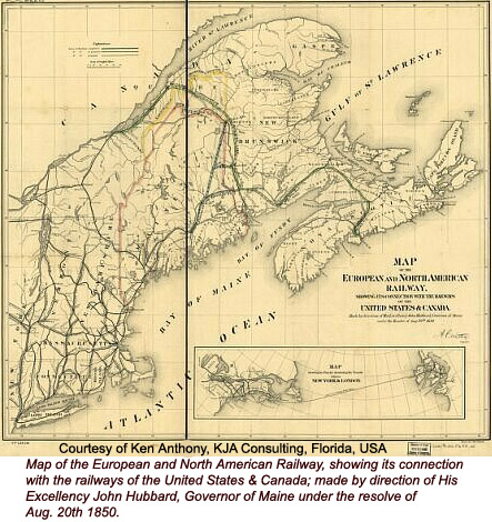 Map of European and North American Railway