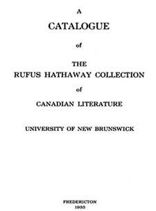 [Cover of Hathaway Collection catalogue]