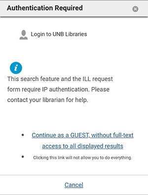 Login to UNB WorldCat