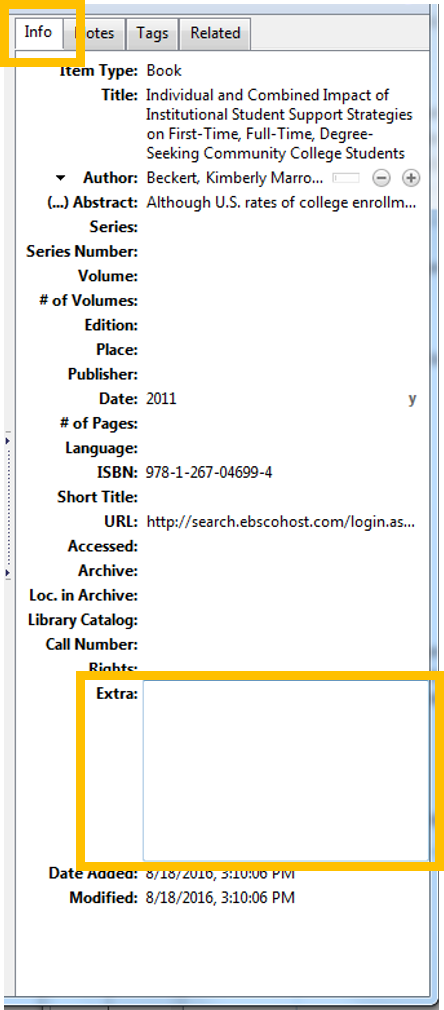 create an annotated bibliography using zotero