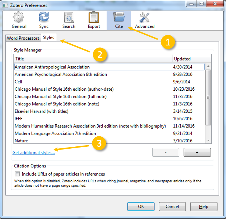 Get Additional Citation Styles