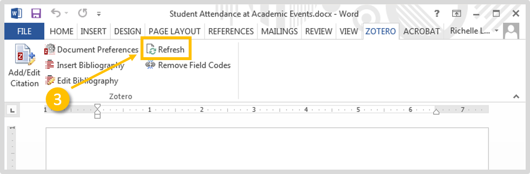 Following Step 3 to refresh citations.